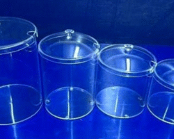 Potes Moldados de Acrílico Cristal Potes Moldados de Acrílico Cristal